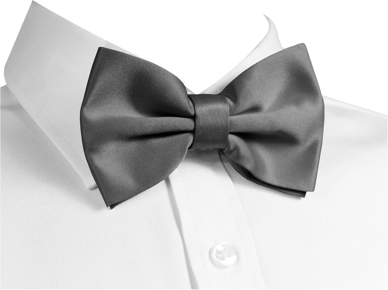 Trilece Bow Ties for Men - Mens Solid Color Formal Pre Tied Bowtie and Pocket Square Sets - Mens Bowties Bow Tie Sets - Image 2